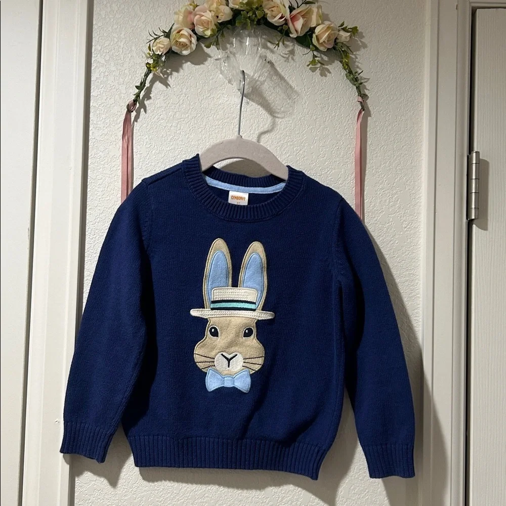 Gymboree Boys Embroidered Bunny Sweater - Spring Celebrations